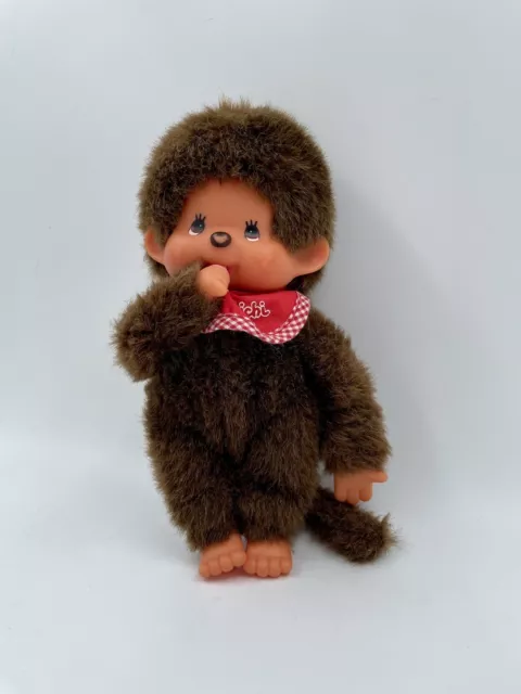 Monchhichi Puppe Halstuch ca 20 cm Groß Sekiguchi 1974 Plüsch Doll Monkey Rar