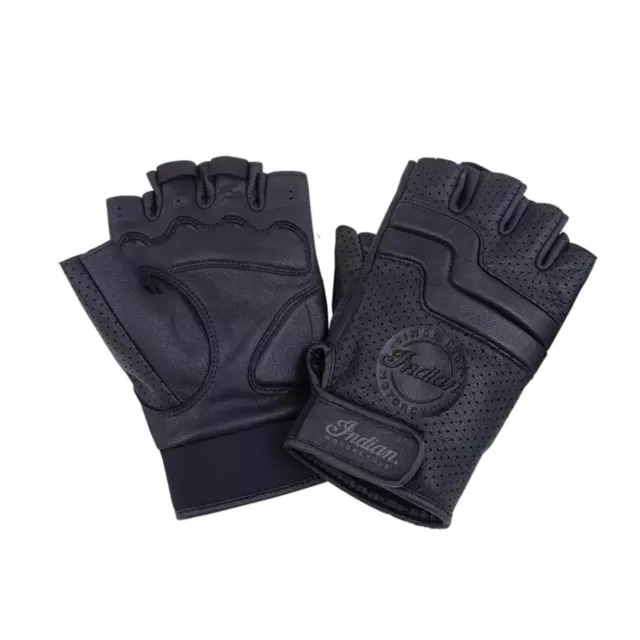 Genuine Indian Motorcycle Men's Fingerless Denton Glove Black Free Shipping