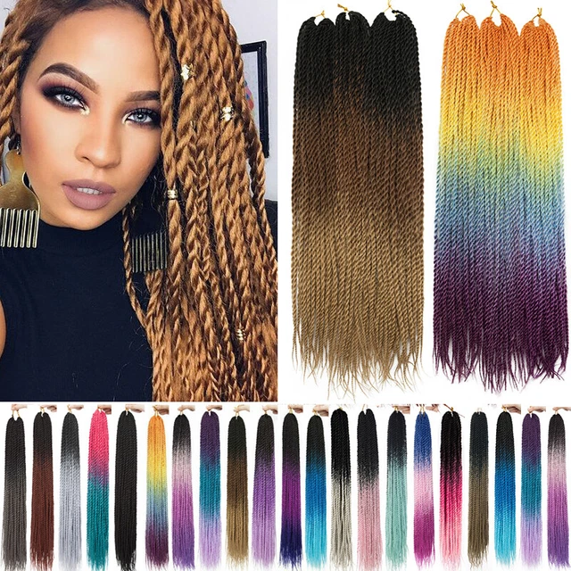 Pre Loop 30 STRANDS SENEGALESE Twist Pre-loop Crochet Braid Hair Extensions 24 ...
