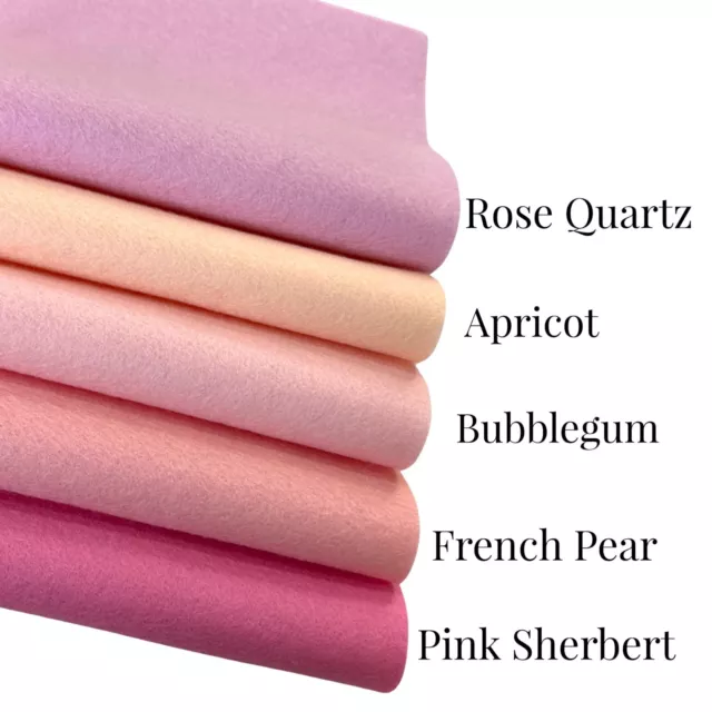 Heart Warmer Pure Wool Felt 5 Sheet Bundle - 1mm - Australian Felt Wool Supplier