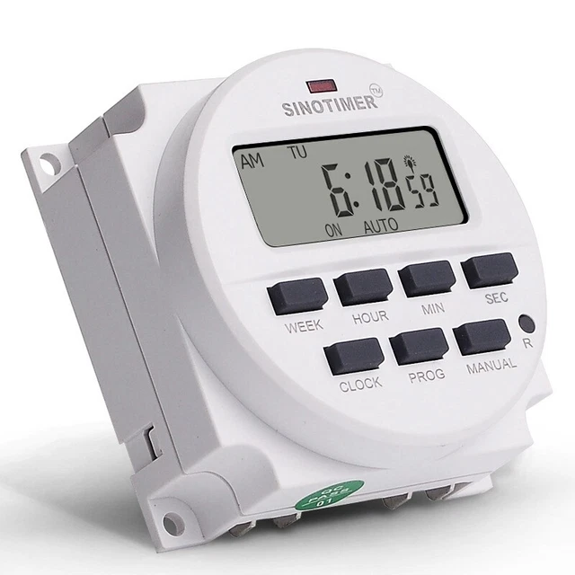 TM618SH-1 1 Second Weekly Programmable Digital Timer Automatically Turn on  K9I9