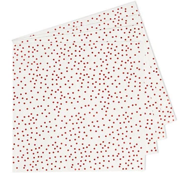 Red & White Dots Christmas Table Napkins 16 Pack by north pole