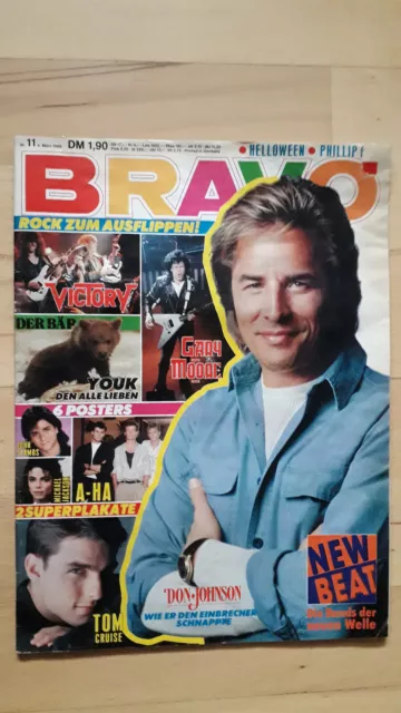 BRAVO Nr.11 vom 9.3.1989 mit Riesenposter Tom Cruise, a-ha, Michael Jackson...