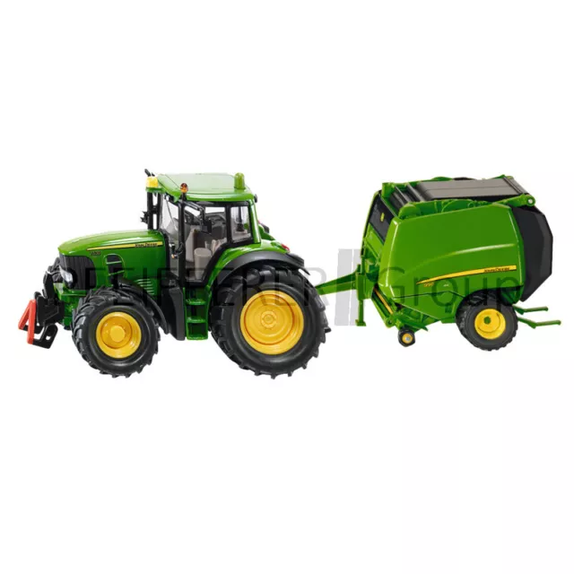 Siku Super 1:87 John Deere Traktor mit Ballenpresse