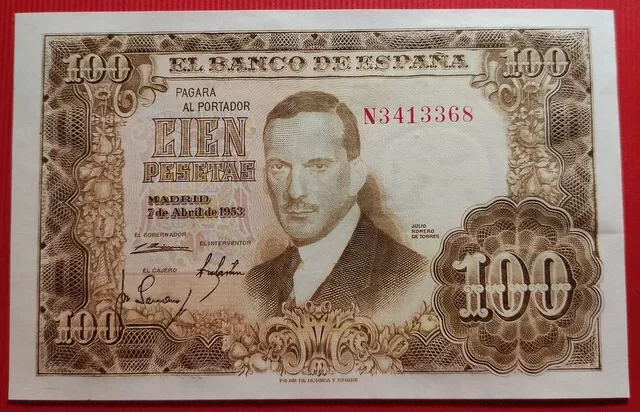 Billete 100 Pesetas 1953 J. Romero De Torres ( Sc) Todo El Apresto / Unc/ S N