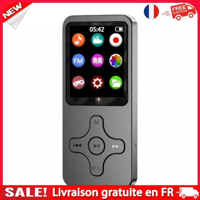 HiFi MP4 Lecteur MP3 Baladeur FM compatible Bluetooth pour étudiant (pas de cart