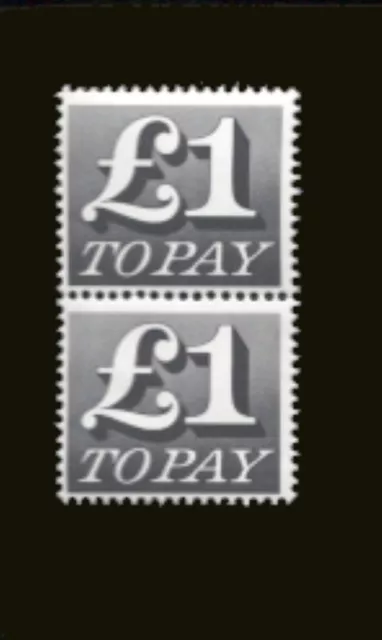 GB 1971 Pair of £1 'To Pay' Stamps MNH