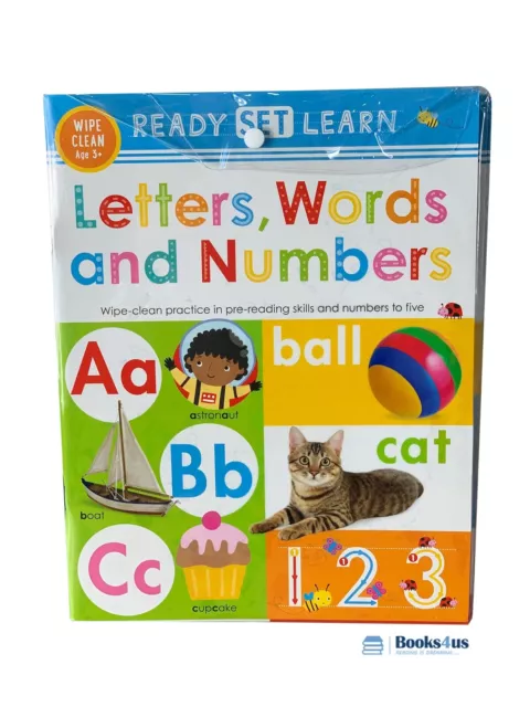 Early Learning Pre School Ready Set Learn Wipe-Clean Workbooks 8 Book Set,