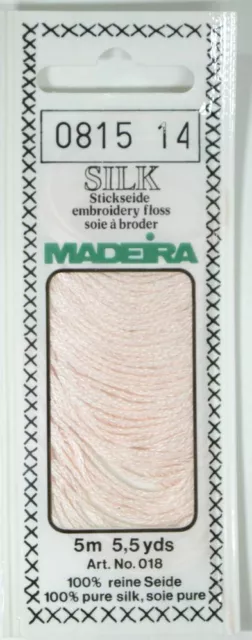 Madeira 100% PURE SILK 4-Strand Hand Embroidery Thread Colour 0815