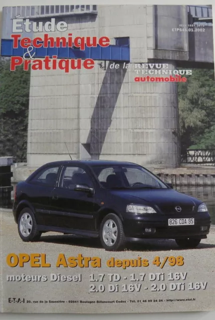 revue technique automobile RTA Opel Astra diesel depuis 4/98 n°646