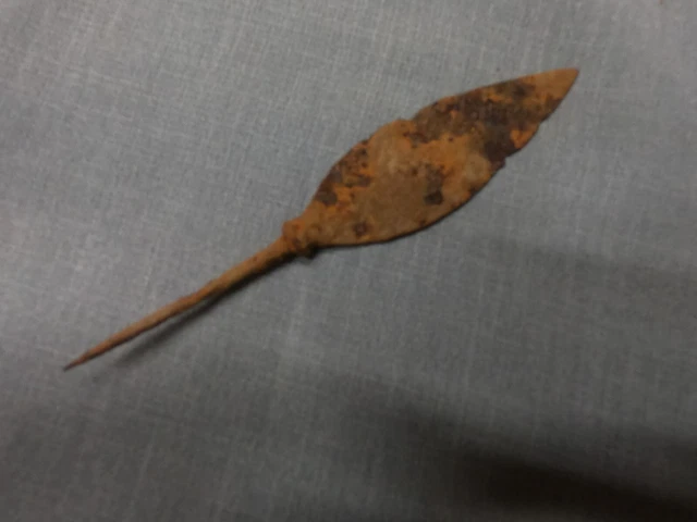 Roman Spear point 1st to 4th Century Iron, great form. Artifact from Europe