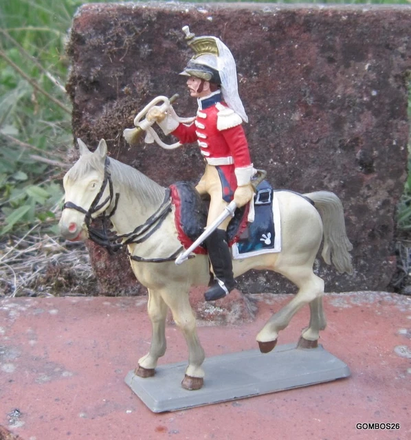 STARLUX EMPIRE PLASTIQUE 1975 / CAVALIER CUIRASSIER TROMPETTE 5ème RGT