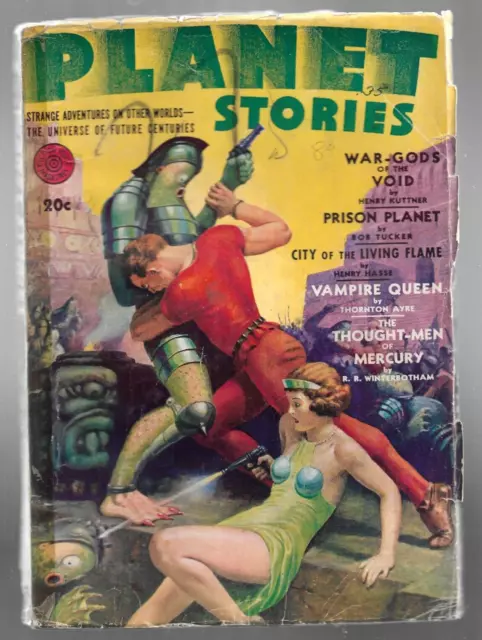 Planet Stories Vol 1 #12 Fall 1942 Fiction House Good Pulp Kuttner Hasse +