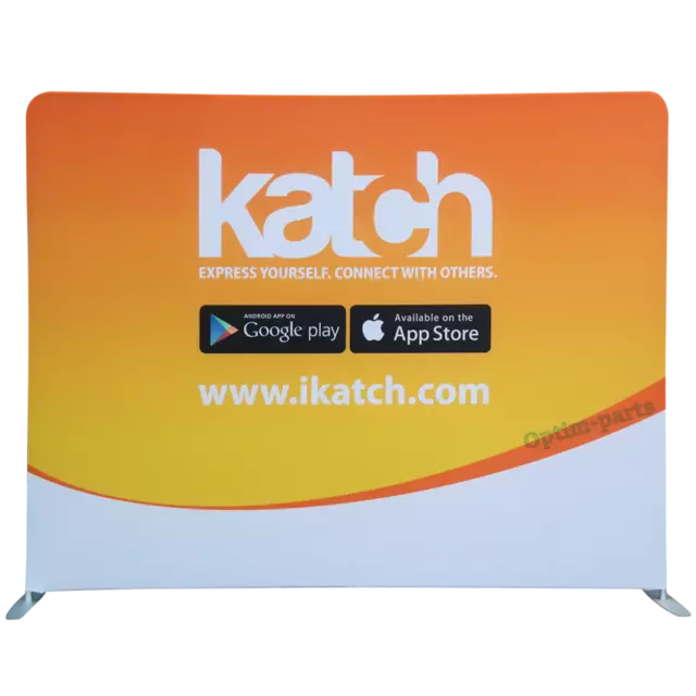 8ft Straight Fabric Tension Display Back for Trade Show Backdrop Display Stand