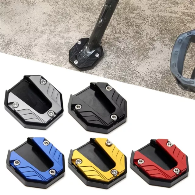 Side Kick Stand Pad Foot Extension Pad Parking Plate Base Motorcycle Kickstand