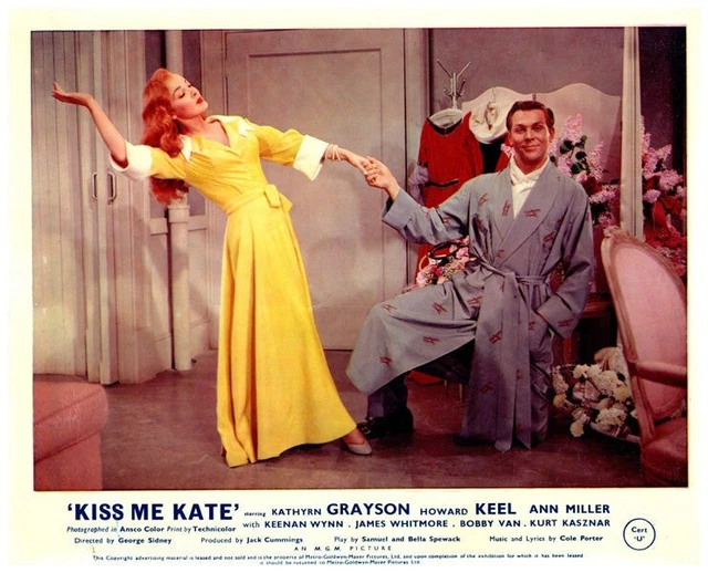Kiss Me Kate Original Lobby Card Kathyrn Grayson Howard Keel graceful dancing