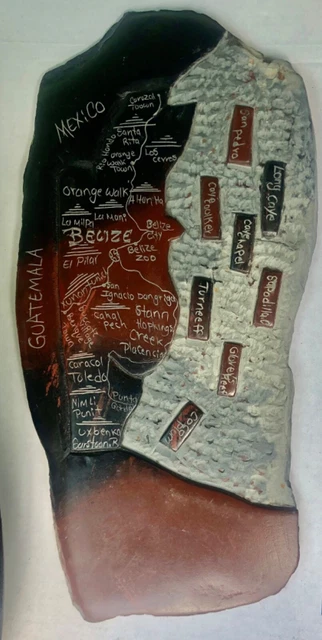 Original Slate Carving from Belize - Orvin Mejia - Artist Signed - Folk Art