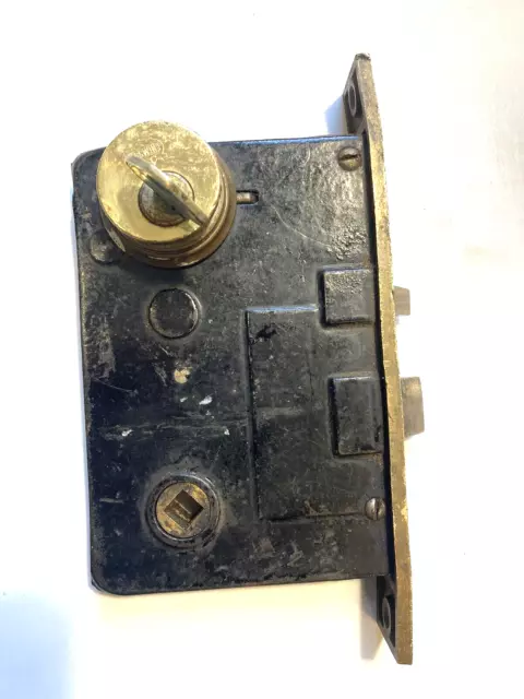 Vintage Sargent Exterior Door Mortise Lock Salvage Hardware Deadbolt Thumb Lock