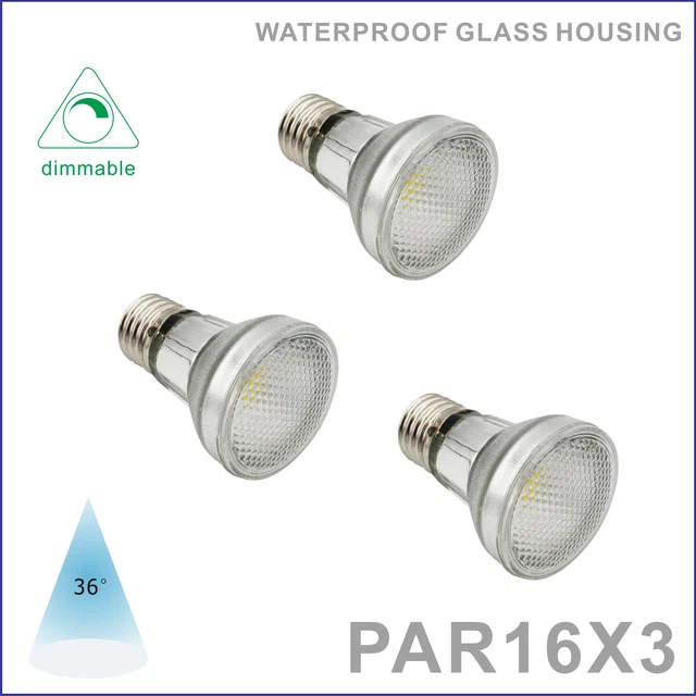 3x PAR16 Led Spot Light Bulb Dimmable 7W 110V 220V E26 E27 Warm White Cool White