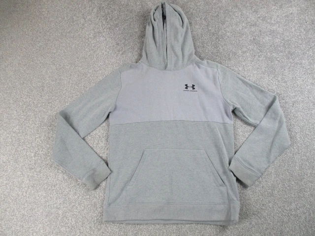 Felpa con cappuccio Under Armour ragazzo extra large grigio manica lunga maglione con cappuccio