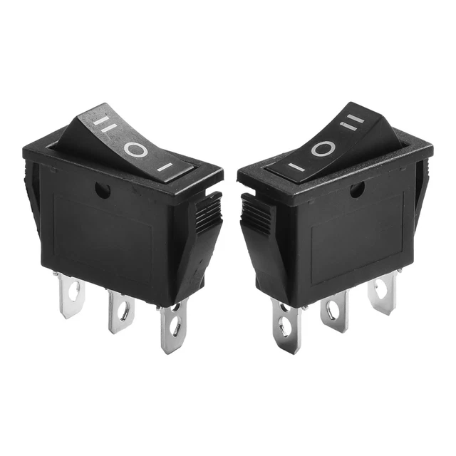 5-Pack Of 6A 125V AC ON/OFF Mini SPDT Latching Toggle Switches - 2-Position, USA Style