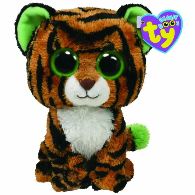 TY BEANIE BOO Stripes the Cat - Tiger - Plush - Style 36017 NEW 6” 15cm  MWMT $39.99 - PicClick