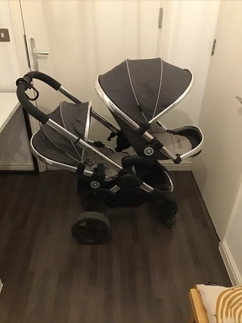 iCandy Peach Truffle  Double Twin Pushchair, main seat and blossom co-