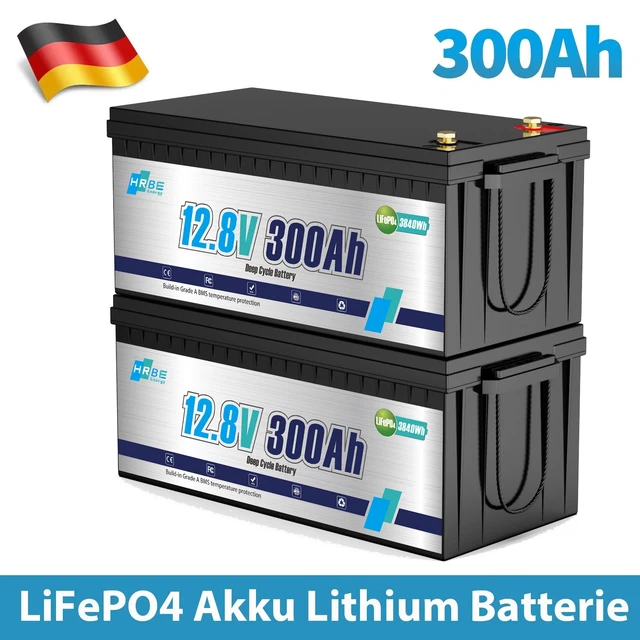 ECTIVE ECTIVE 12V 300Ah LiFePo4 Solar Batterie Lithium BMS Wohnmobil Camper Batterie 12 V V S029m0tz
