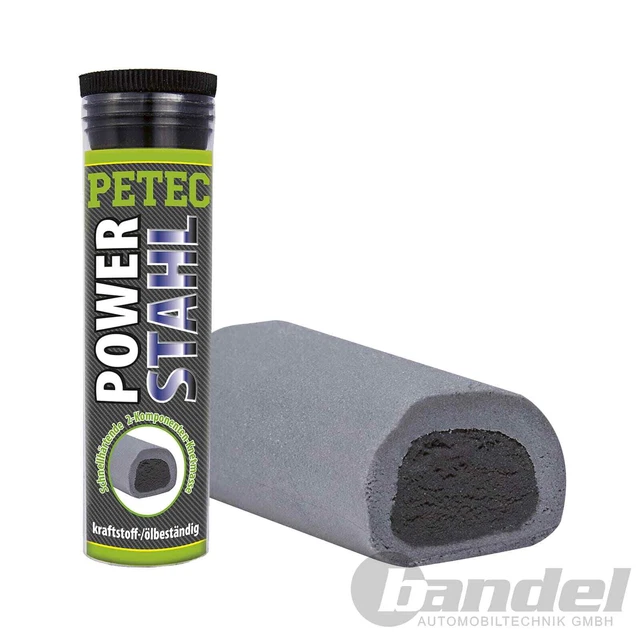 1x 50g PETEC POWERSTAHL IMPASTATRICE 2 COMPONENTI COLLA METALLICA ADESIVO