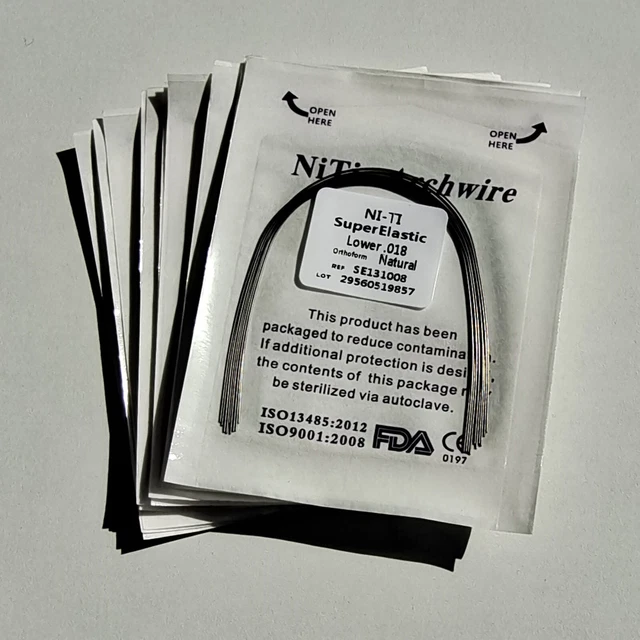 100Pks Dental Orthodontic Niti Arch Wire Super Elastic Natural Nature Form Round
