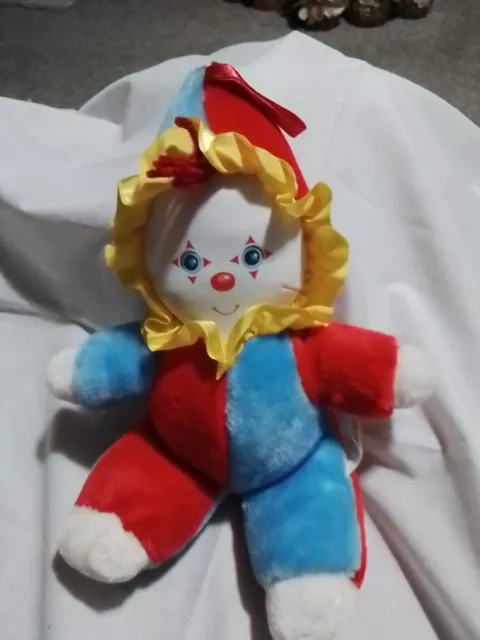 1982 American Greetings Baby Soft Touch Plush Clown Doll With Musical Chimes