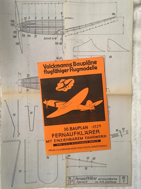 Volckmanns Baupläne flugfähiger Flugmodelle.30. Bauplan Fernaufklärer