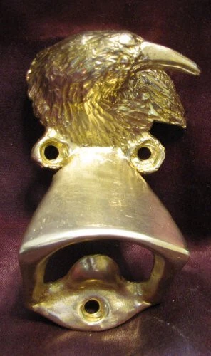 RAVEN or CROW Wall Mounted Bottle Opener in Bronze