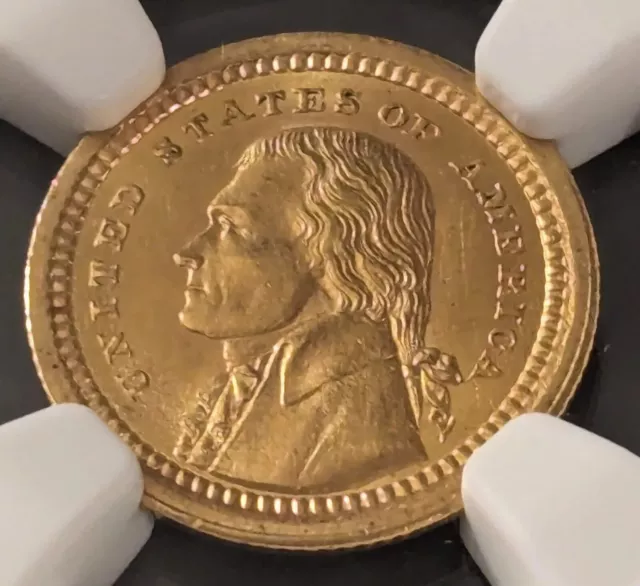 1903 Jefferson gold dollar Louisiana Purchase NGC Uncirculated details - NICE