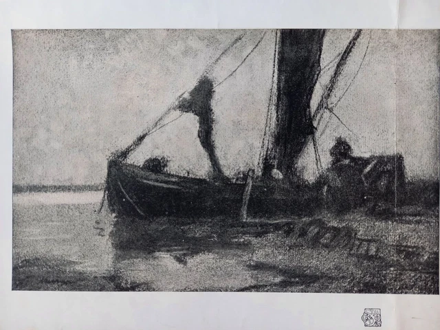 Gravure ancienne de 1889 - Rose trémière. Lithographie florale rouge