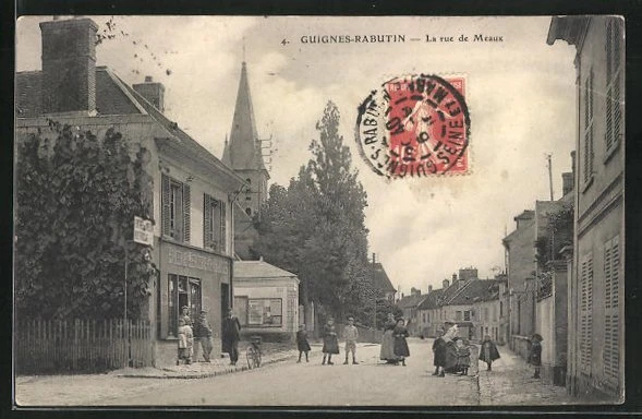 CPA Guignes-Rabutin, La rue de Meaux