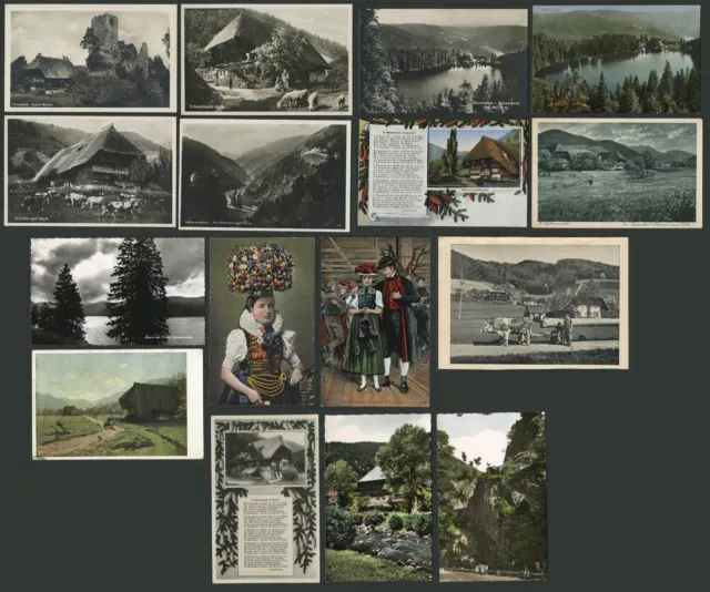 Baden-Württemberg Germany Lot 16 Vintage AK Postcards SCHWARZWALD BLACK FOREST