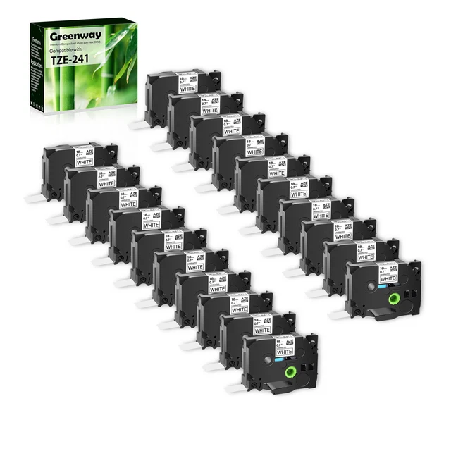 20PC Compatible Brother TZe 241 TZ241 18mm Label Tape for PT-P700 H300 D210 2030