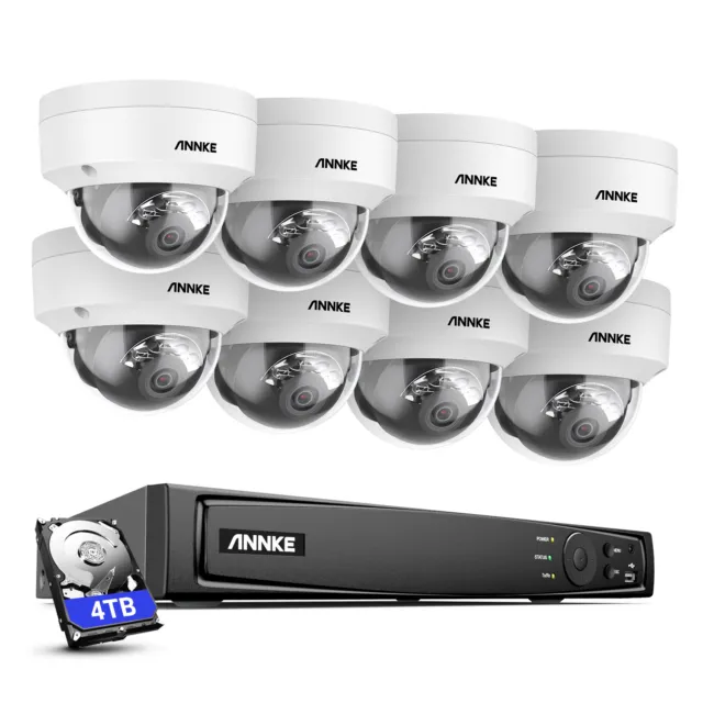 Cámara de vigilancia ANNKE Ultra 8CH 8MP 4K POE con audio visión nocturna en color 12MP NVR