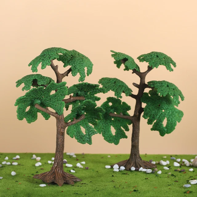 2Pcs Model Trees Cypress Miniature Artificial Tree DIY Sand Table Models Scene