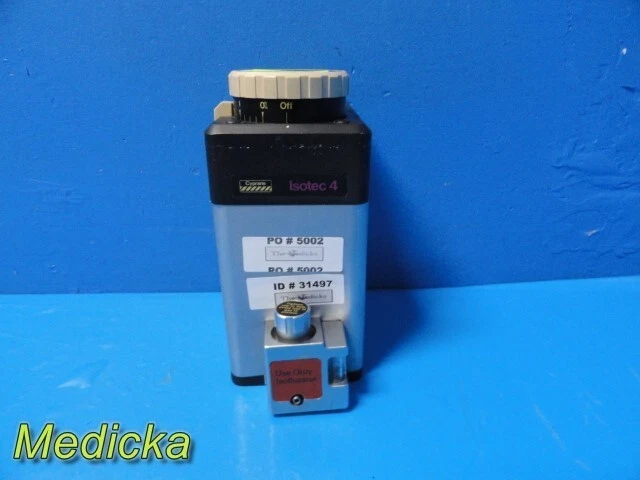 GE Ohmeda Datex Isotec 4 Isoflurane Anesthesia Vaporizer (FOR REPAIRS) ~ 31497