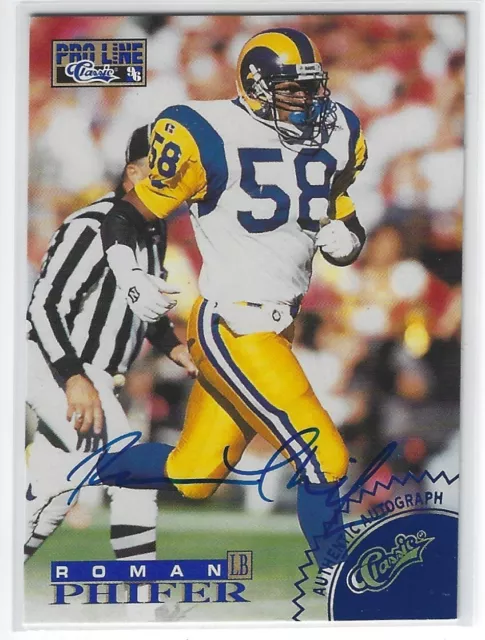 Roman Phifer Ucla Bruins La Los Angeles Rams 1996 Pro Line Autograph Auto Card