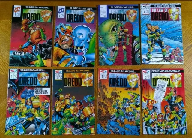 The Law Of Dredd (Quality Comics,1989) 5,6,7,8,9,10,11,12 - 8 Comic Set in VF/NM