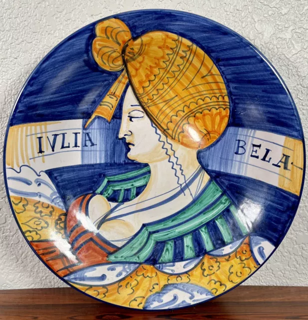 FINE Faenza Italian Renaissance Hand Painted Majolica Charger Faience Plate #2