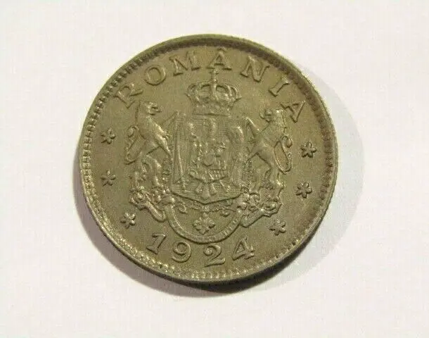 Romania 1924 1 Leu Coin