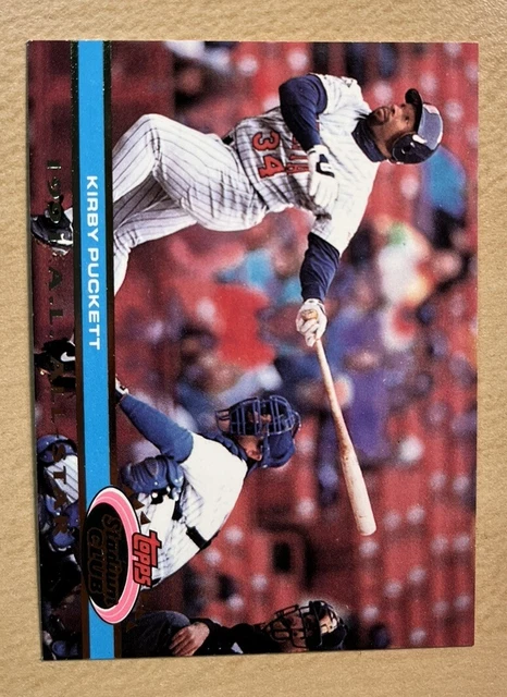CARTE DÔME KIRBY Puckett 1991 Stadium Club #145, comme neuf, 1991 A.L ...
