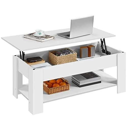 YAHEETECH LIFT TOP Coffee Table with Hidden Compartment and Storage ...