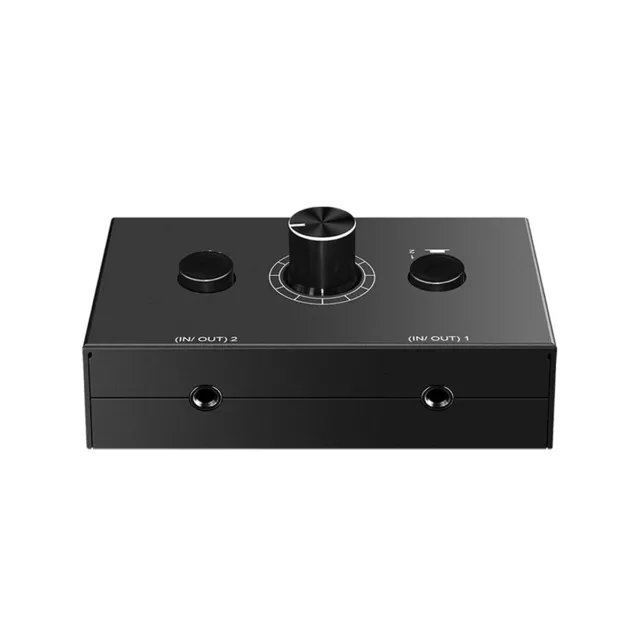 Audio Switcher 2 Port 3.5mm AUX Audio Selector Box, Audio Splitter Support Sp...