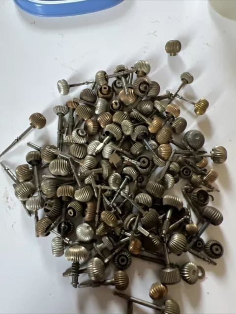 Joblot Pocket Watch Top Wind Buttons Posts Spares Repair Parts Fusee Lever Old