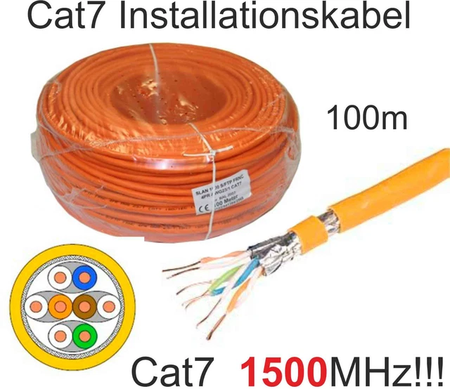100m Draka Installationskabel UC1500, CAT7/8, 1500MHz, Netzwerkkabel, Datenkabel